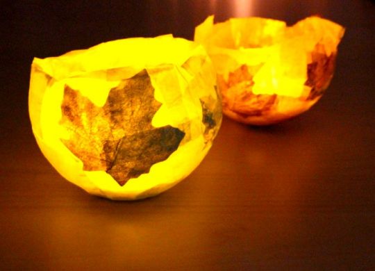 DIY Lichtschale aus Ballon und Kleber basteln