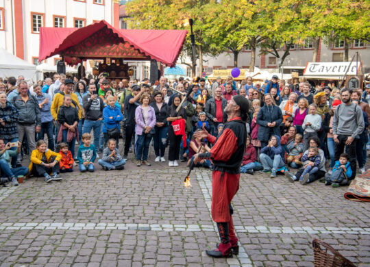 Das „Mittelalterspektakel“ ist einer der Höhepunkte beim Heidelberger Herbst und speziell für Familien konzipiert.